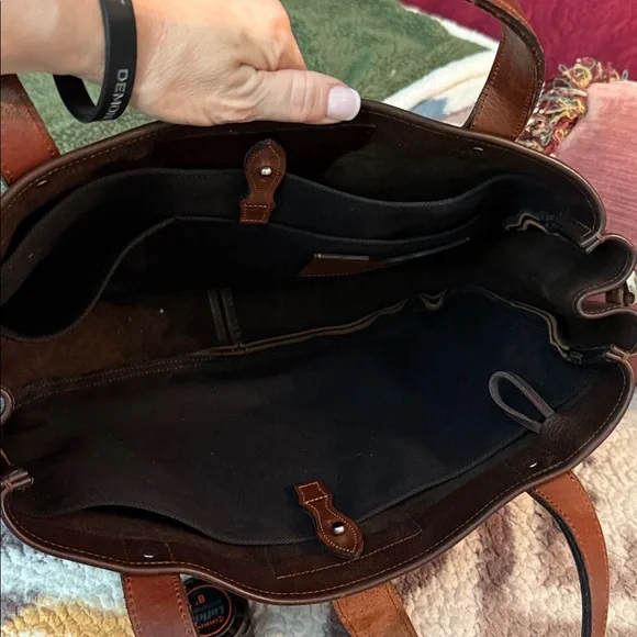 Col. Littleton Brown and Black Leather Women's Beautifully Crafted Handbag - Picture 5 of 8